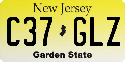 NJ license plate C37GLZ