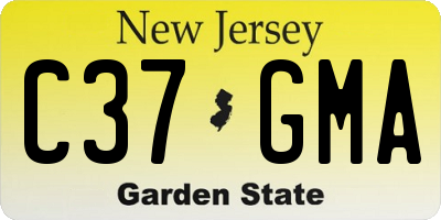 NJ license plate C37GMA