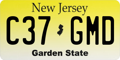 NJ license plate C37GMD