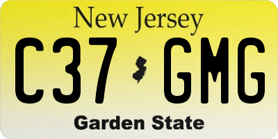 NJ license plate C37GMG