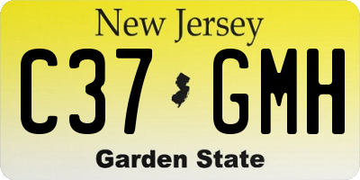 NJ license plate C37GMH