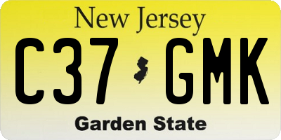 NJ license plate C37GMK