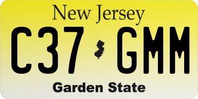 NJ license plate C37GMM
