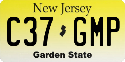 NJ license plate C37GMP