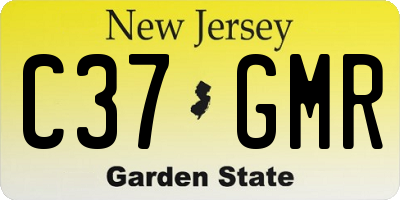 NJ license plate C37GMR