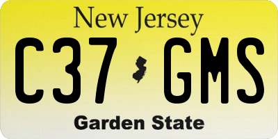 NJ license plate C37GMS