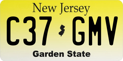 NJ license plate C37GMV