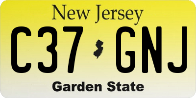 NJ license plate C37GNJ
