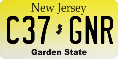 NJ license plate C37GNR