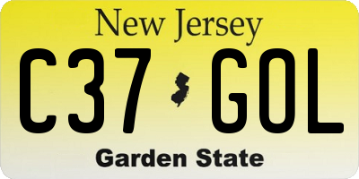 NJ license plate C37GOL