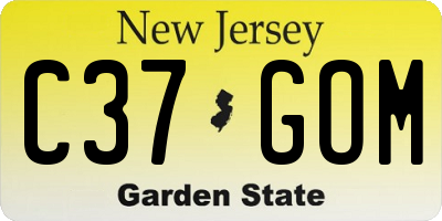 NJ license plate C37GOM
