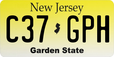 NJ license plate C37GPH