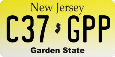 NJ license plate C37GPP