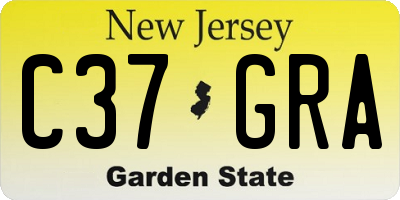 NJ license plate C37GRA
