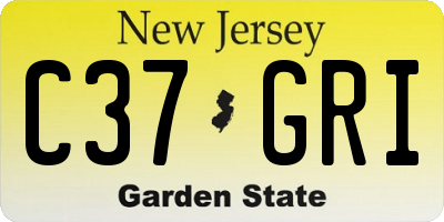 NJ license plate C37GRI