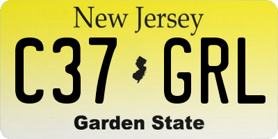 NJ license plate C37GRL