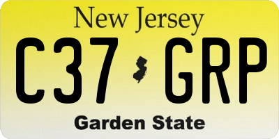 NJ license plate C37GRP