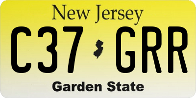 NJ license plate C37GRR