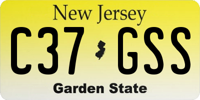 NJ license plate C37GSS