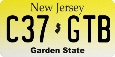 NJ license plate C37GTB