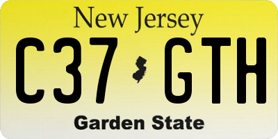 NJ license plate C37GTH