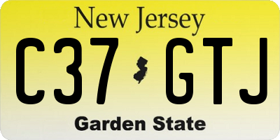 NJ license plate C37GTJ
