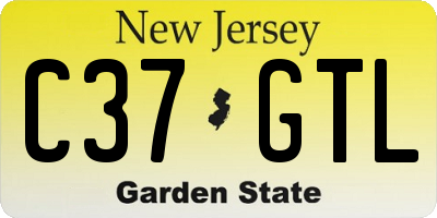 NJ license plate C37GTL