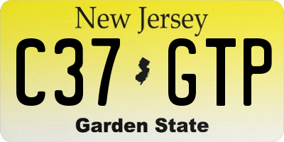 NJ license plate C37GTP