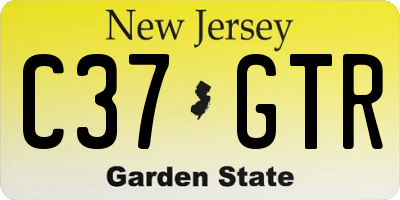 NJ license plate C37GTR