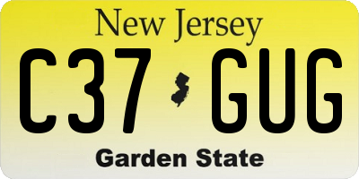 NJ license plate C37GUG