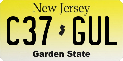 NJ license plate C37GUL