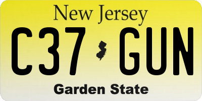 NJ license plate C37GUN