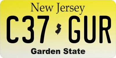 NJ license plate C37GUR