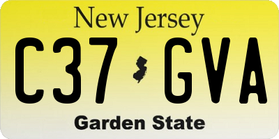 NJ license plate C37GVA