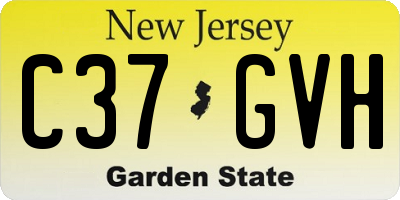 NJ license plate C37GVH