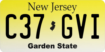 NJ license plate C37GVI