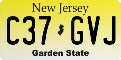 NJ license plate C37GVJ