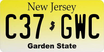 NJ license plate C37GWC