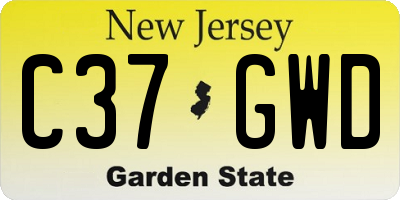 NJ license plate C37GWD