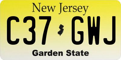 NJ license plate C37GWJ