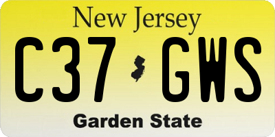 NJ license plate C37GWS
