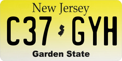 NJ license plate C37GYH