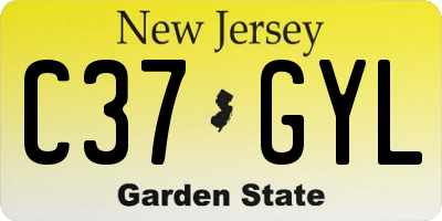 NJ license plate C37GYL