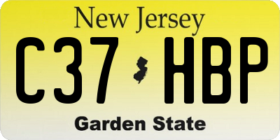NJ license plate C37HBP