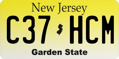 NJ license plate C37HCM