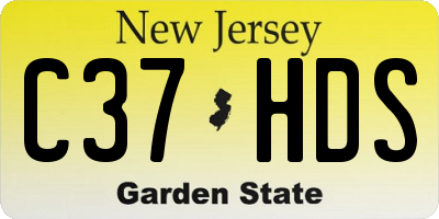 NJ license plate C37HDS