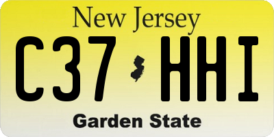 NJ license plate C37HHI