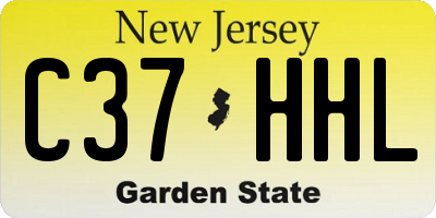 NJ license plate C37HHL