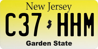NJ license plate C37HHM