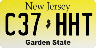 NJ license plate C37HHT